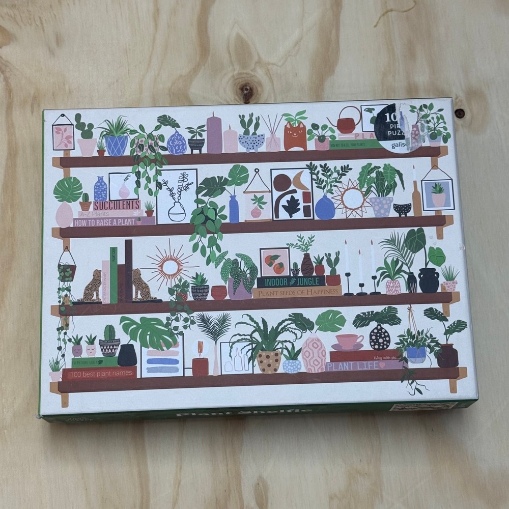 Galison Plant Shelfie 1000 Piece Jigsaw Puzzle Frankie Penwill Botanical Art